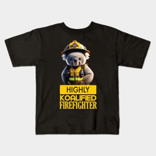 Just a Highly Koalified Firefighter Koala 2 Kids T-Shirt